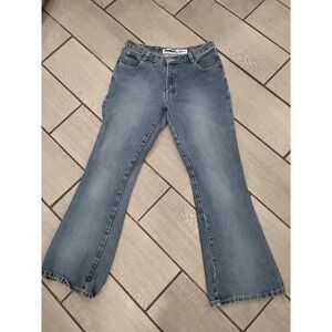 Liquid Jeans Vintage Flare Leg Denim High Rise Medium Wash Made in Canada Sz 11